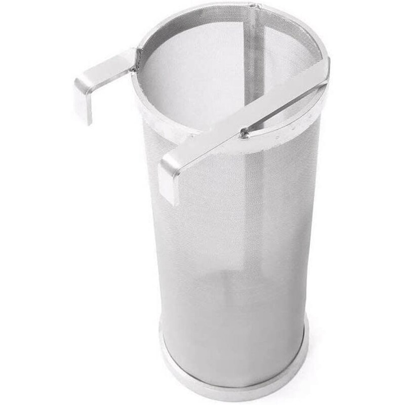 Öl torrbehållartillbehör, rostfritt stål humlesil mikrometer mesh öl percolation patron  (4 x 10 tum)