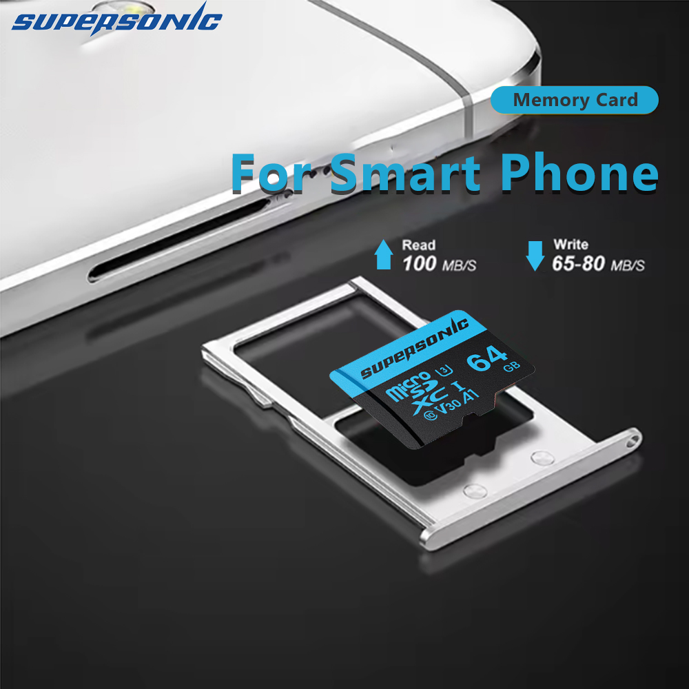 Supersonic micro sd card  c10 32gb 64gb 128gb 256gb u3 4k high speed cartao de memoria flash memory tf mecard  c10
