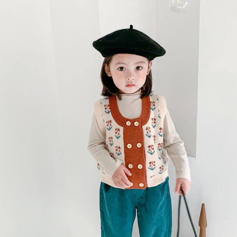 VIDMID new girls maglione gilet primavera e autunno gilet per neonate maglia per bambini 2021 P4362