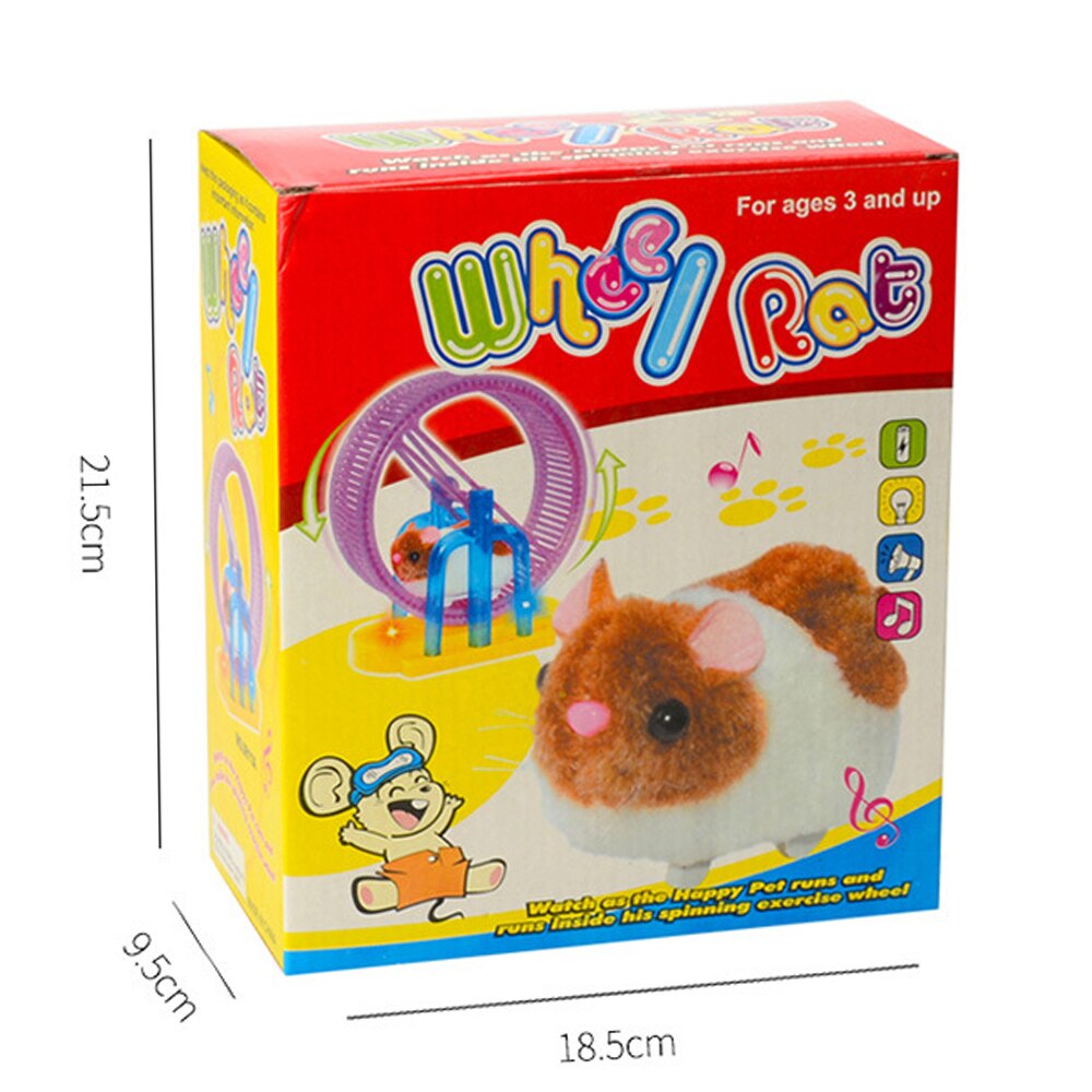 Hamsters para correr inteligentes, Material seguro, música, plástico, eléctrico, LED, multifunción, luces geniales jaula carrera