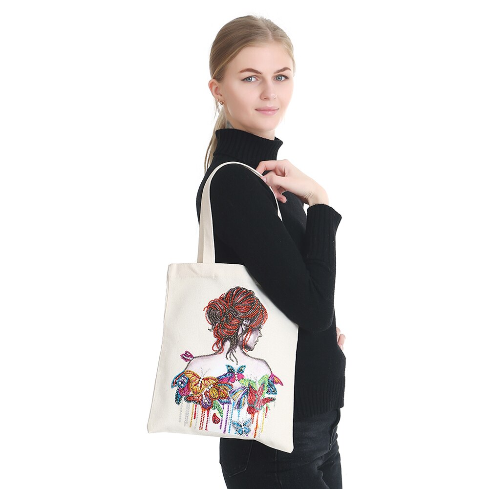 DIY Diamond Painting Handbag Mosaic Drill Reusable Eco-friendly Shoulder Shopping Storage Bags Grocery Tote Home Organizer