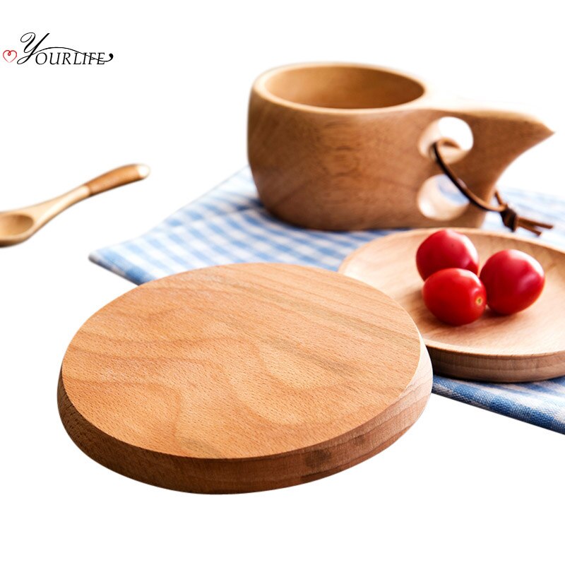 Oyourlife japanse stijl snackborden natuurlijke houten fruit dessert ontbijtborden huishoudelijke decoratie servies