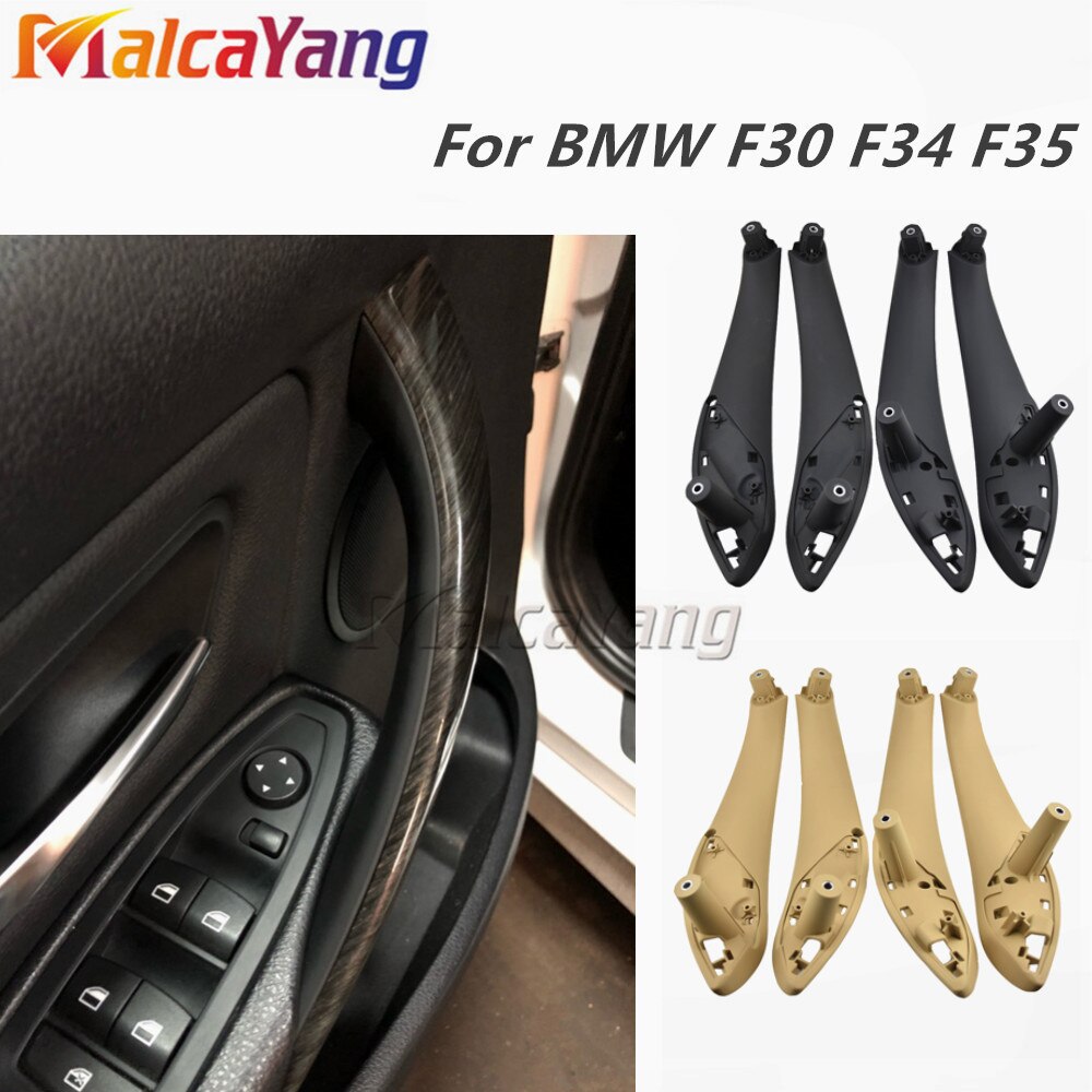 Poignée intérieure de porte de voiture noire, Beige, droite, pour BMW F30, F31, F32, F33, F34, F35, F36, F80