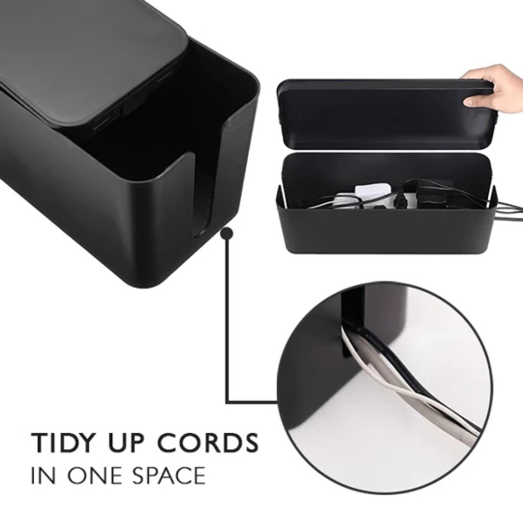 Wireless Wifi Router Box Wood-Plastic Wall Plastic Cable Storage Box Case Power Strip Wire Management Socket Tidy Organizer Plug