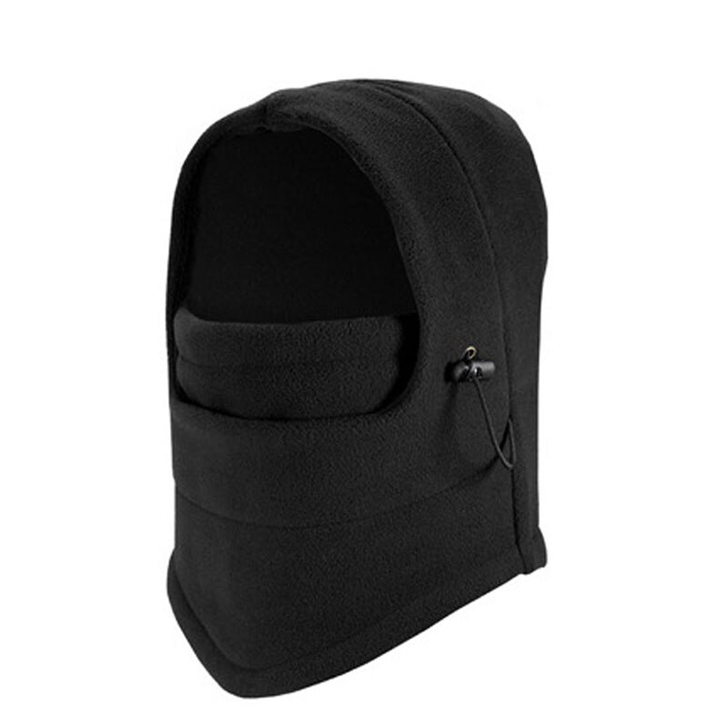 Arrivals Men Women Warm Fleece Balaclava Hood Swat Wind Stopper Outdoor Sports Camping Working Thermal Protective Face Mask: Black