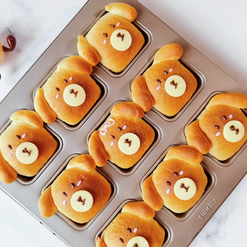 Square Brownie Baking Pan Cake Mold Non-stick Baking Pan Carbon Steel Outils Pâtisserie Bread Tray Cake Mold Kitchen Baking