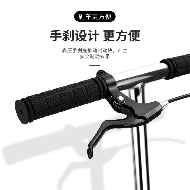 Adult Handbrake Scooter Children and Teenagers Work Bull Wheel Two-Wheel Foldable City Campus Scooter
