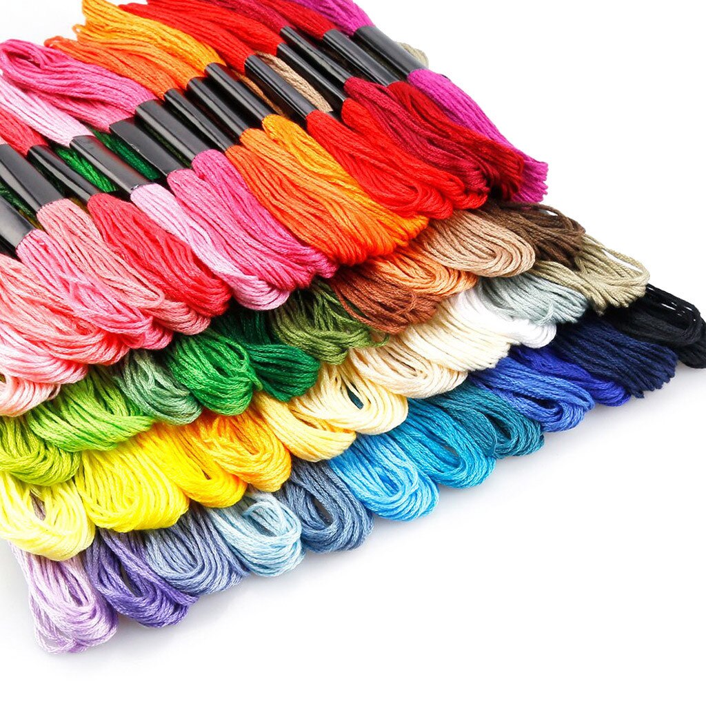 50 Stuks Multi-Kleur Kruissteek Floss Regenboog Kleur Borduurgaren Floss Naaigaren Voor Vrouwen Diy Naaien Tool