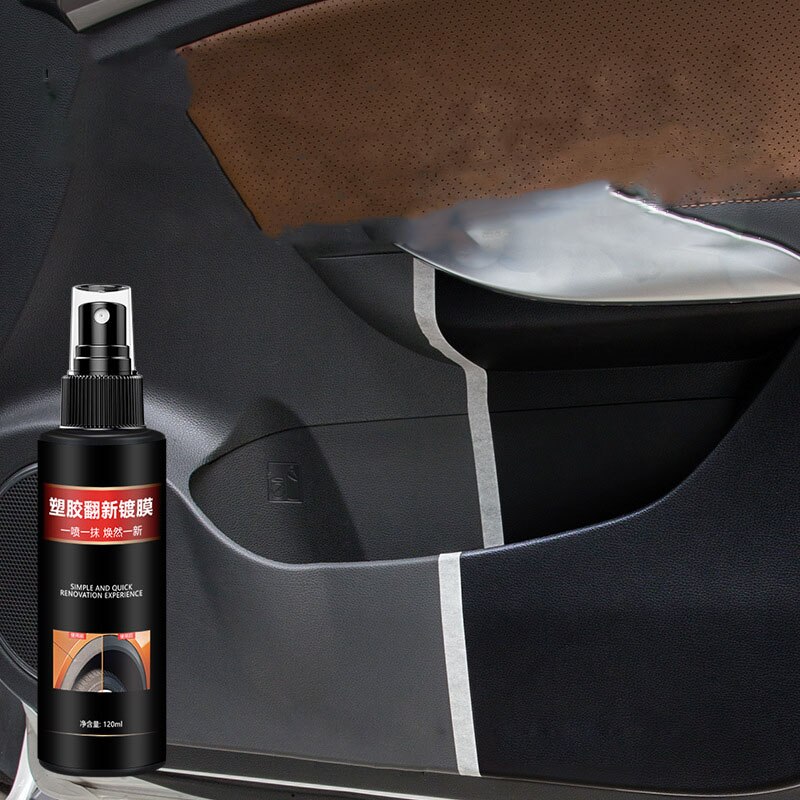 120ml Plastic Parts Retreading Agent Polish Wax Auto Instrument Panel Plastic Renovated Coating Car Light Cleaner