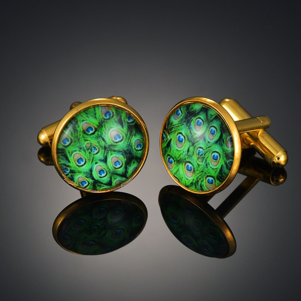 Square wooden Cufflinks for high-end men's French business cuffs, solid wood pattern, French sleeve nails customization: Rhodium Plated