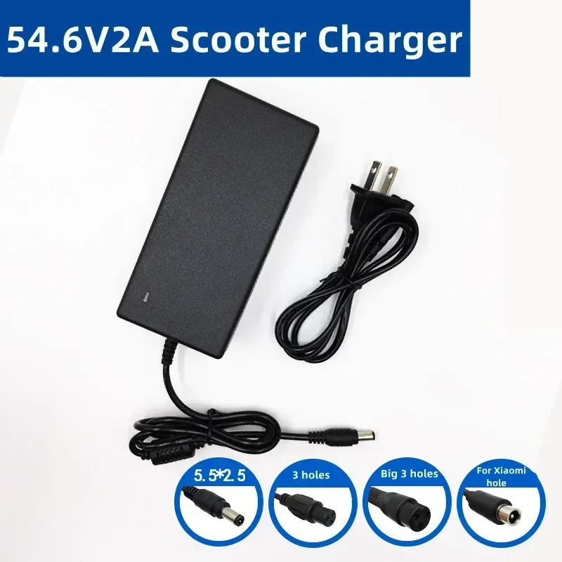 54.6V 2A Lithium Battery Charger 54.6V2A Electric Bike Charger for 13S 48V Li-ion Battery Pack EU/US Plug Charger
