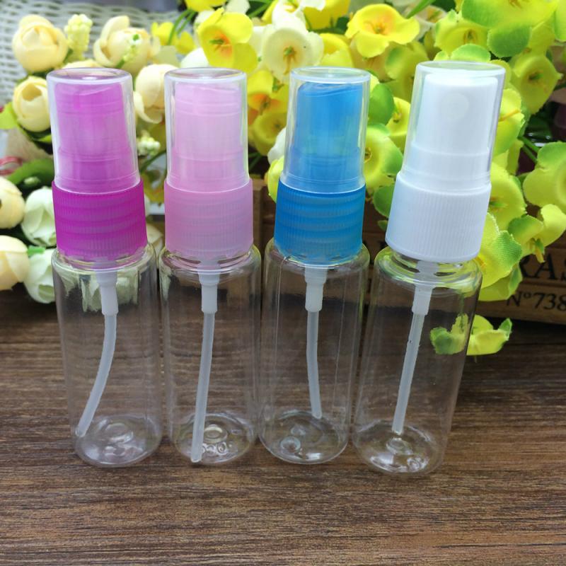 120/20ml rejse gennemsigtige plastik genopfyldelige flasker forstøver tom sprayflaske lotionflasker kosmetiske flasker tilfældig farve