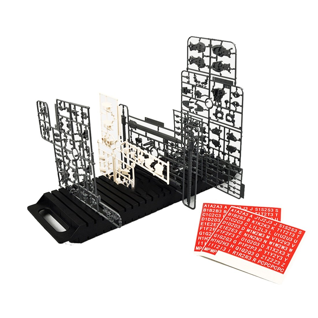 Model Tool Plastic Assembly Model Pieces Stand Holder with Sticker for Gundam L Shape/ Straight Shape Model Building Tool Sets