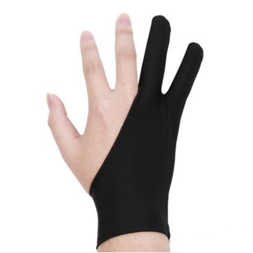 Artist Gloves for Drawing Tablet, S/ L Size, Drawing Gloves with Two Fingers for Paper Sketching, Tablet, Graphics Painting