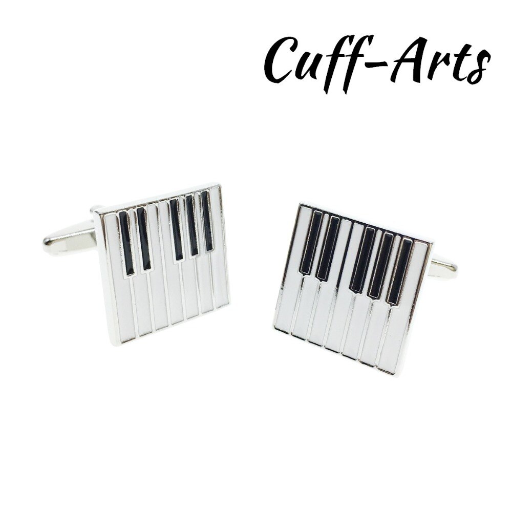 Tecla de Piano Música Abotoaduras ligações Camisa do Manguito abotoaduras para Homens Presentes para Homens Gemelos Les Boutons De Manchette por Cuffarts c10238