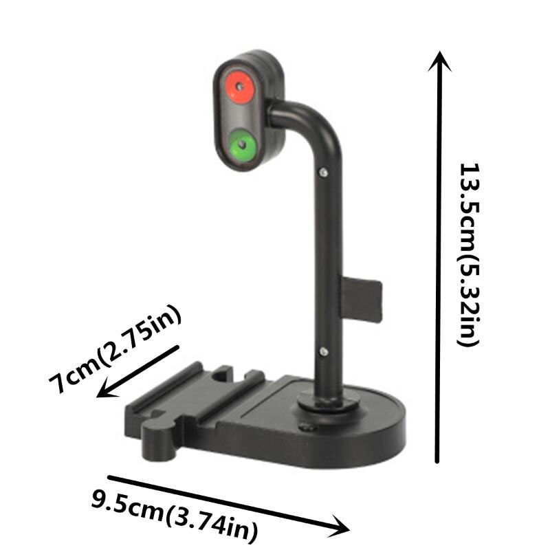 Scène Rail Transit Verkeerslichten Signaal Licht Accessoires Houten Track