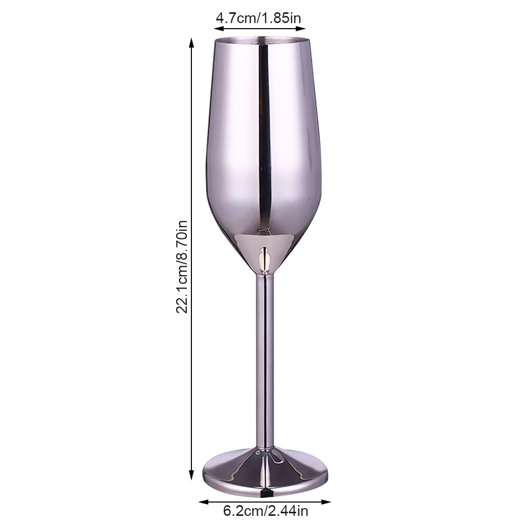 Rvs Wijnglas 220Ml Champagne Cup Metalen Cocktai Goblet Voor Bar Restaurant, Godlen