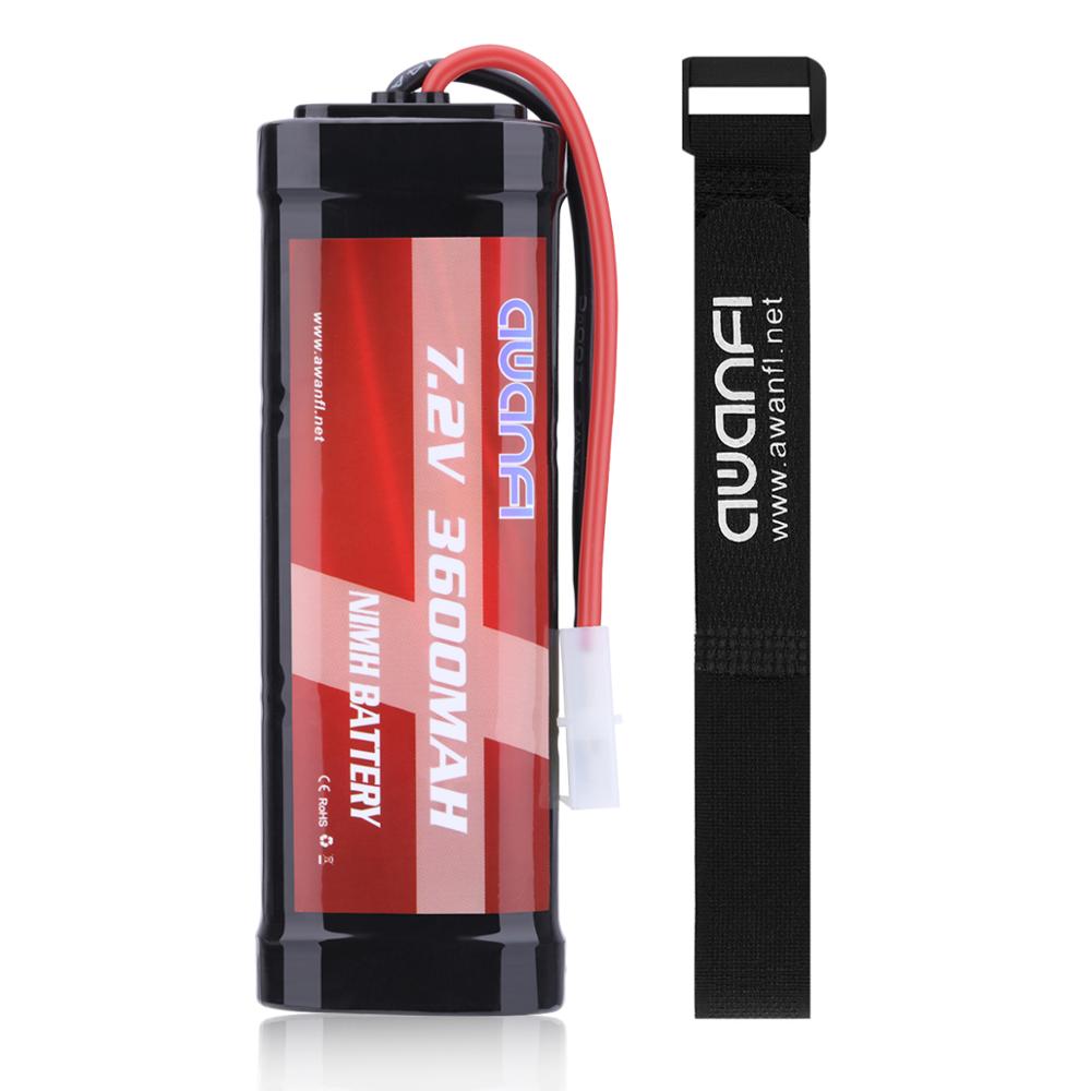 AWANFI 7.2V 3600mAh RC Car Battery Tamiya Connector High Power NiMH Battery for RC Car Truck Traxxas LOSI Associated HPI Kyosho