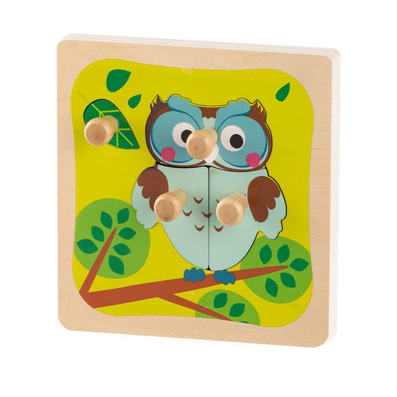 Montessori Early Learning Educational Toy Baby Puzzle in legno Puzzle afferrare giocattolo per bambini Animal Car Intelligence training: 11