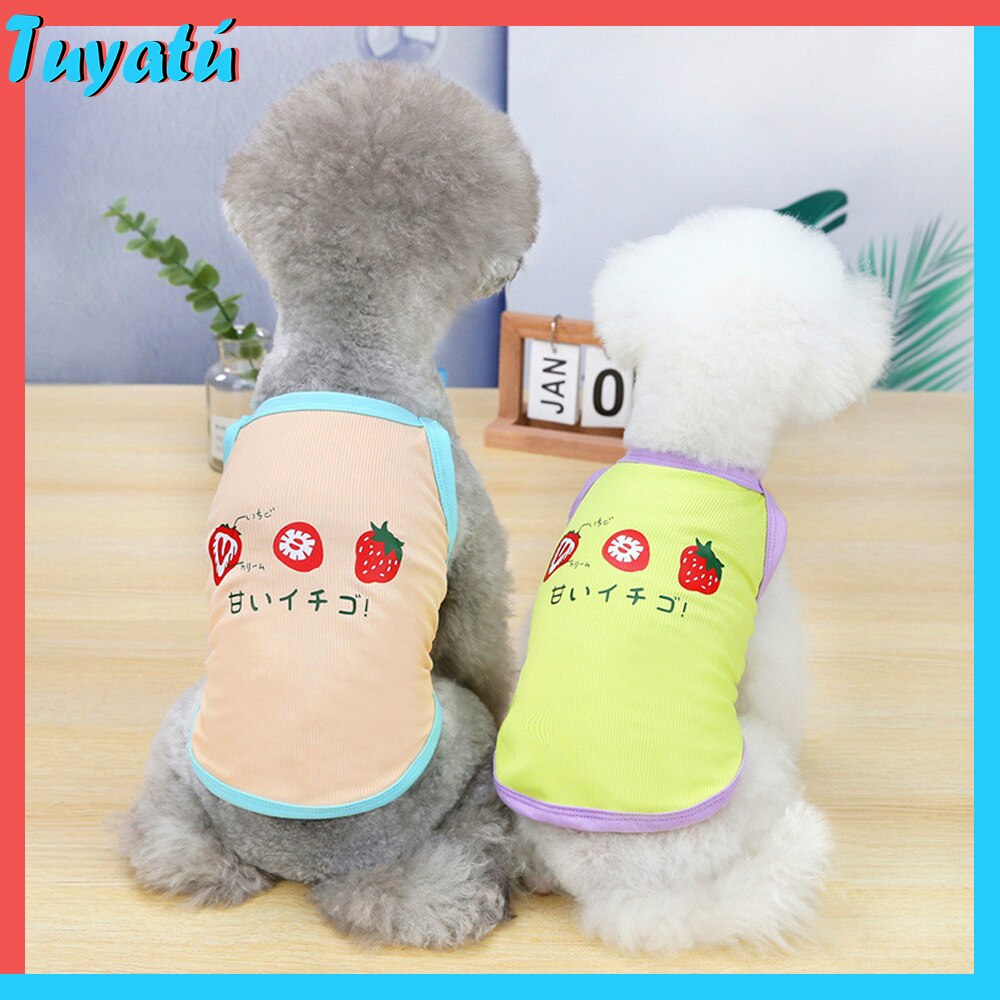 Summer Dog Clothes for Small Dogs French Bulldog Kawaii Luxury Cute Dog Clothes Vest Shirt Puppy Pomeranian Chihuahua
