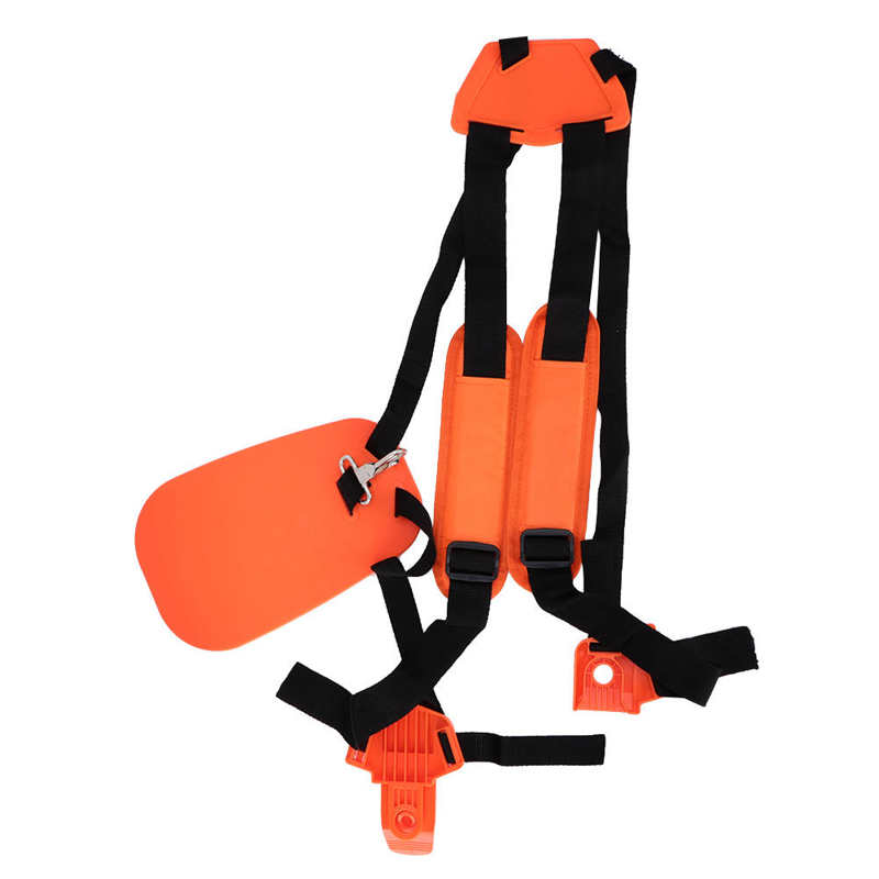 YOUSHARES Schoudertrimmer met dubbele schouderriem, trimmer, met duurzame nylon riem, verstelbaar, voor bosmaaier of tuinieren (voor STIHL FS, randmaat serie km) oranje