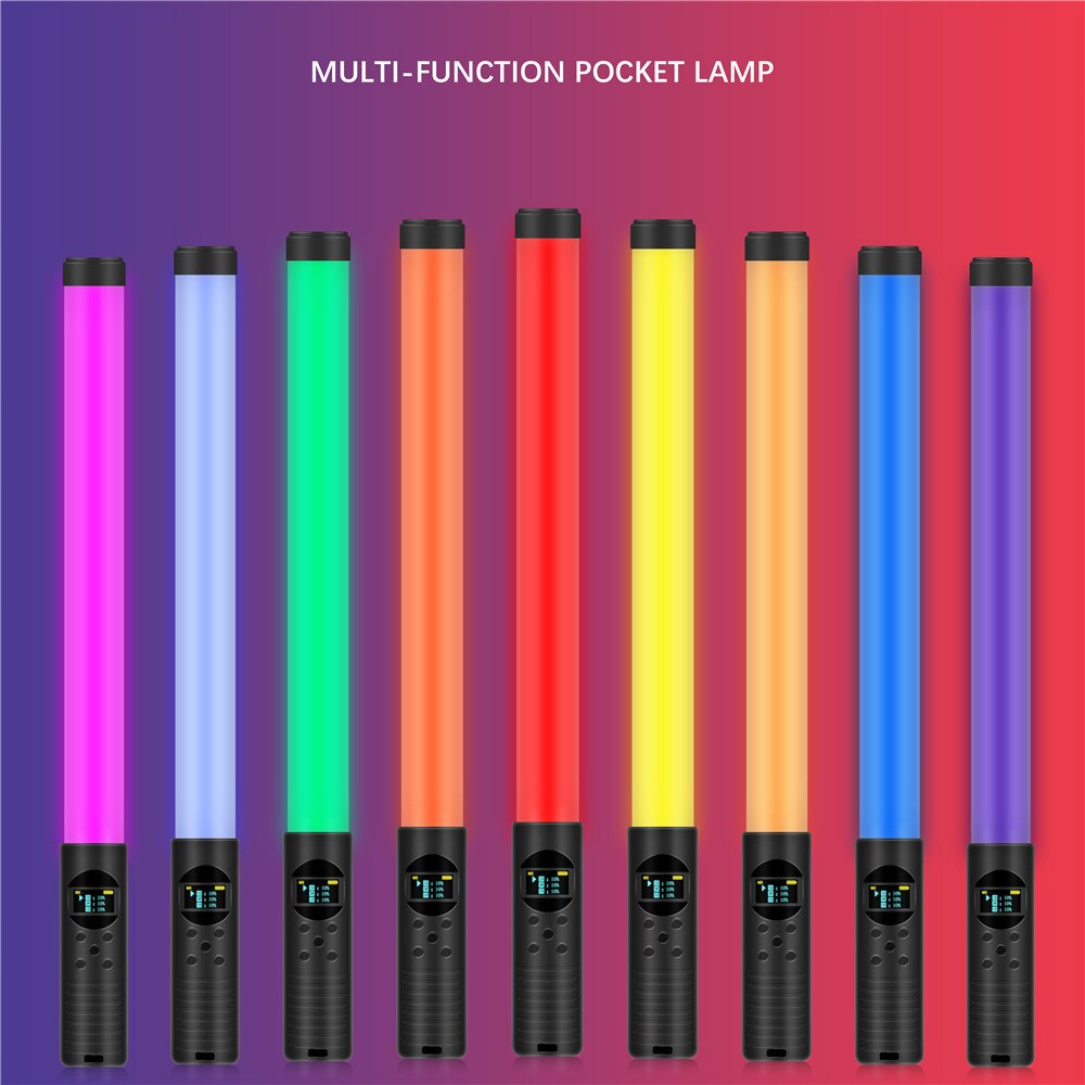 Rgb handhållen led ljusstav wand fotografering belysning stick usb laddningsbar 1200 lumen 3200-5600k tiktok hemmafest rgb fyll lampor