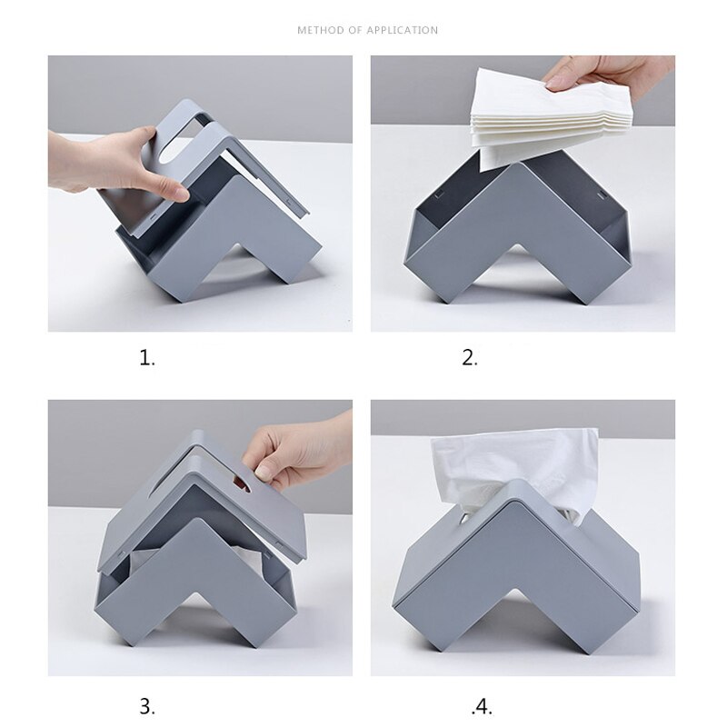 90 Degree Right Angle Nordic Tissue Box Corner Removable Tissue Desk Car Decoration Paper Toilet Towel Holder Bathroom Organizer