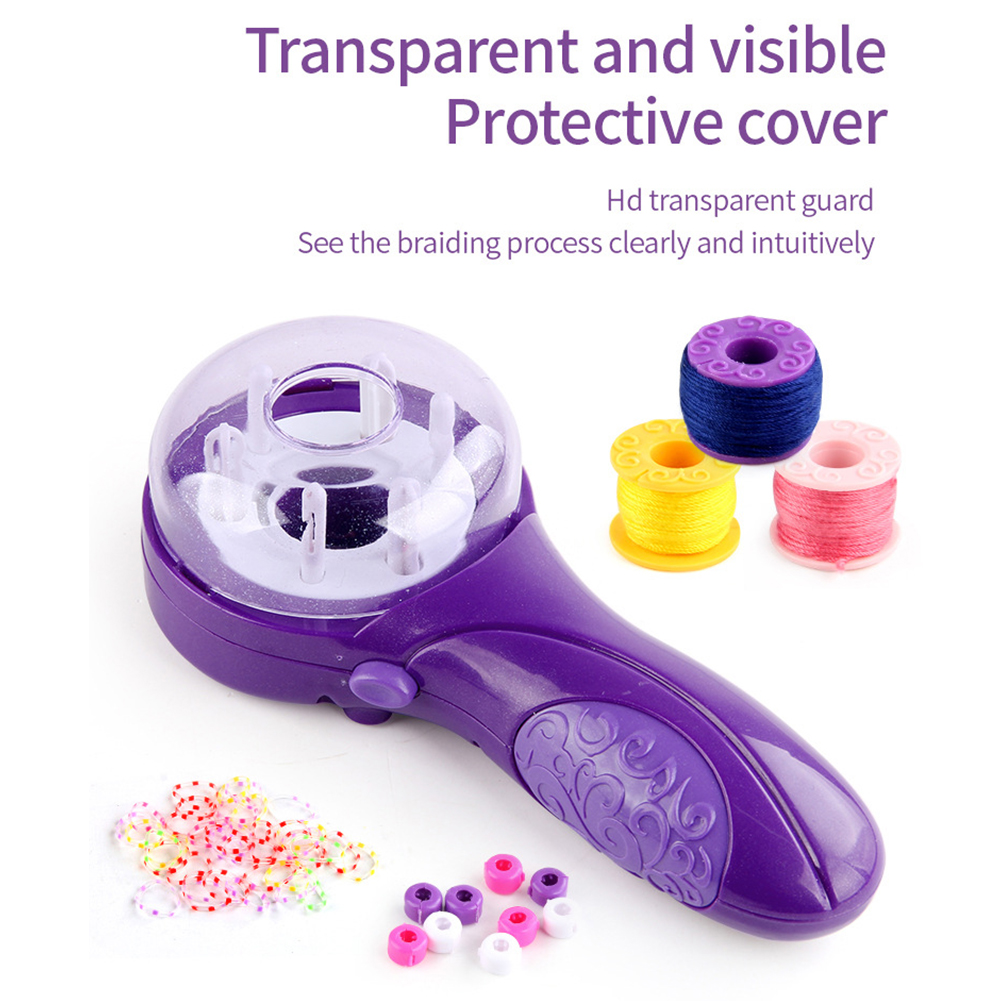 Máquina trenzadora de pelo, máquina trenzadora de pelo, herramienta de estilismo DIY con gancho para el pelo, banda de goma, Kit de herramientas de peinado, para niños