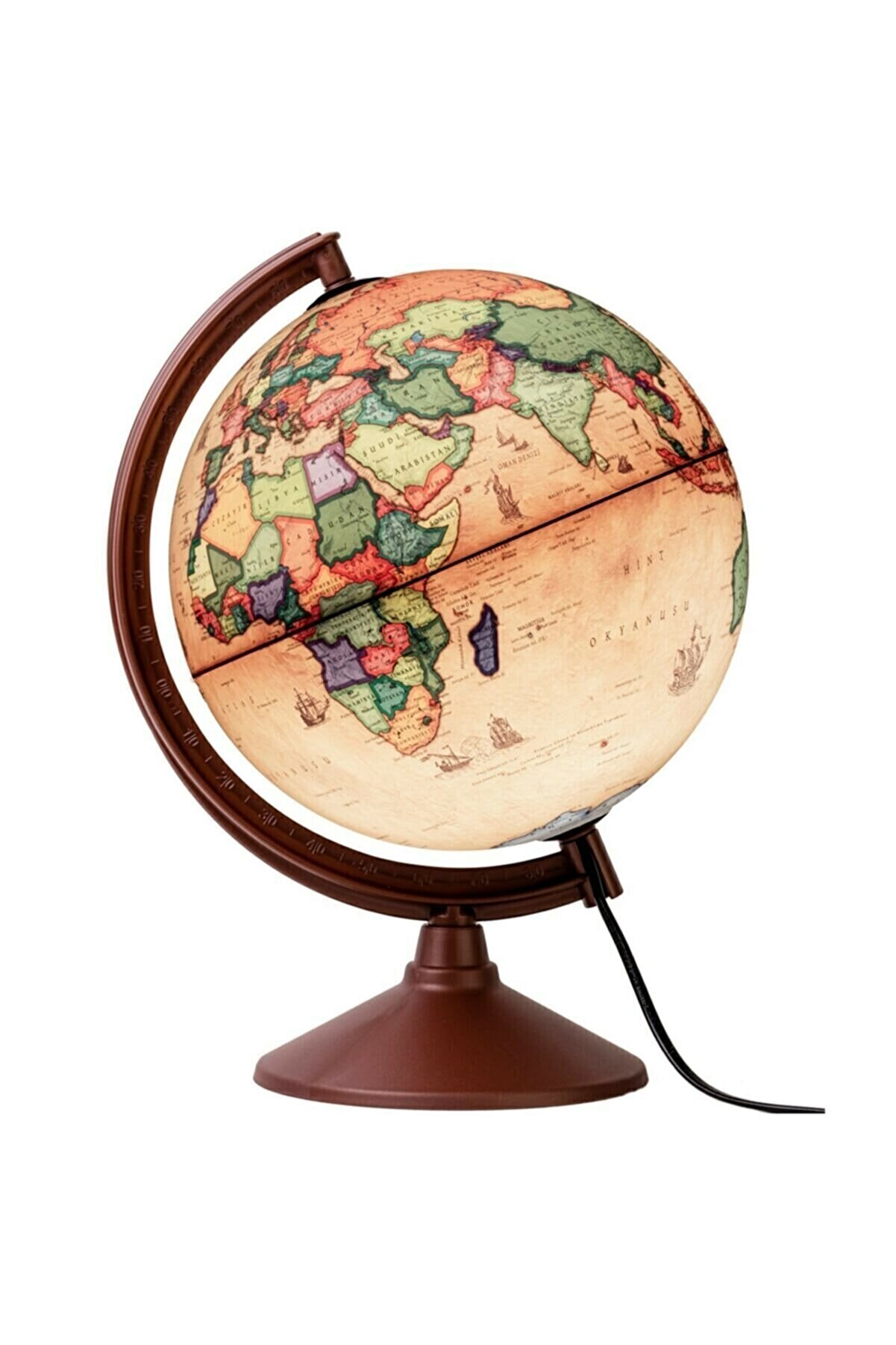 Illuminated Decorative Globe World Patterned Balls Map Home Office Products Products Large Size Snow Globe 26Cm Size