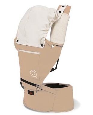 Porte-bébé multifonction d'hiver aiebao avec repose-taille dorsal: Beige