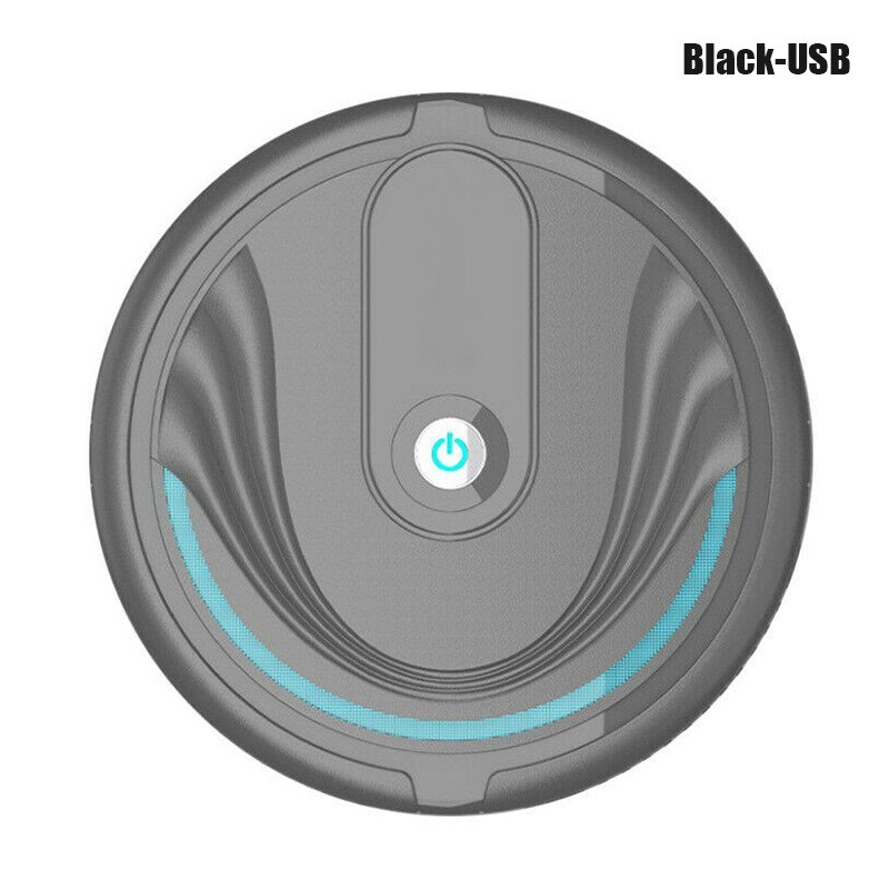 Robot aspirador inteligente D1, limpieza de suelo automática, barrido doméstico: black-usb
