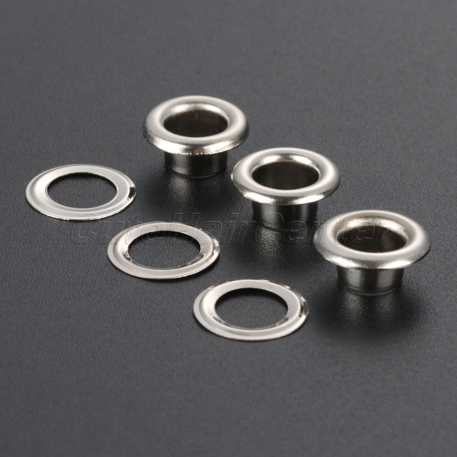 Lote de ojetes de costura para Scrapbook, ojales de Metal interior de bronce antiguo para Scrapbooking, ropa con ojales de 6mm, 100 unidades: silver