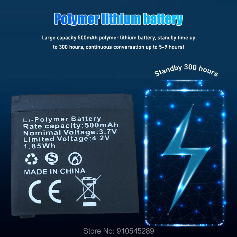 Montre connectée Q18, avec batterie Lithium-ion Rechargeable, 3.7V, 500mAh, 500mAh