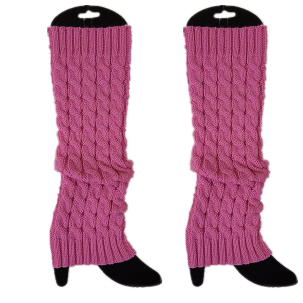 Femmes dame genou chaussettes hautes tricot Crochet hiver plus Leggings gants couverture de botte: NO.4