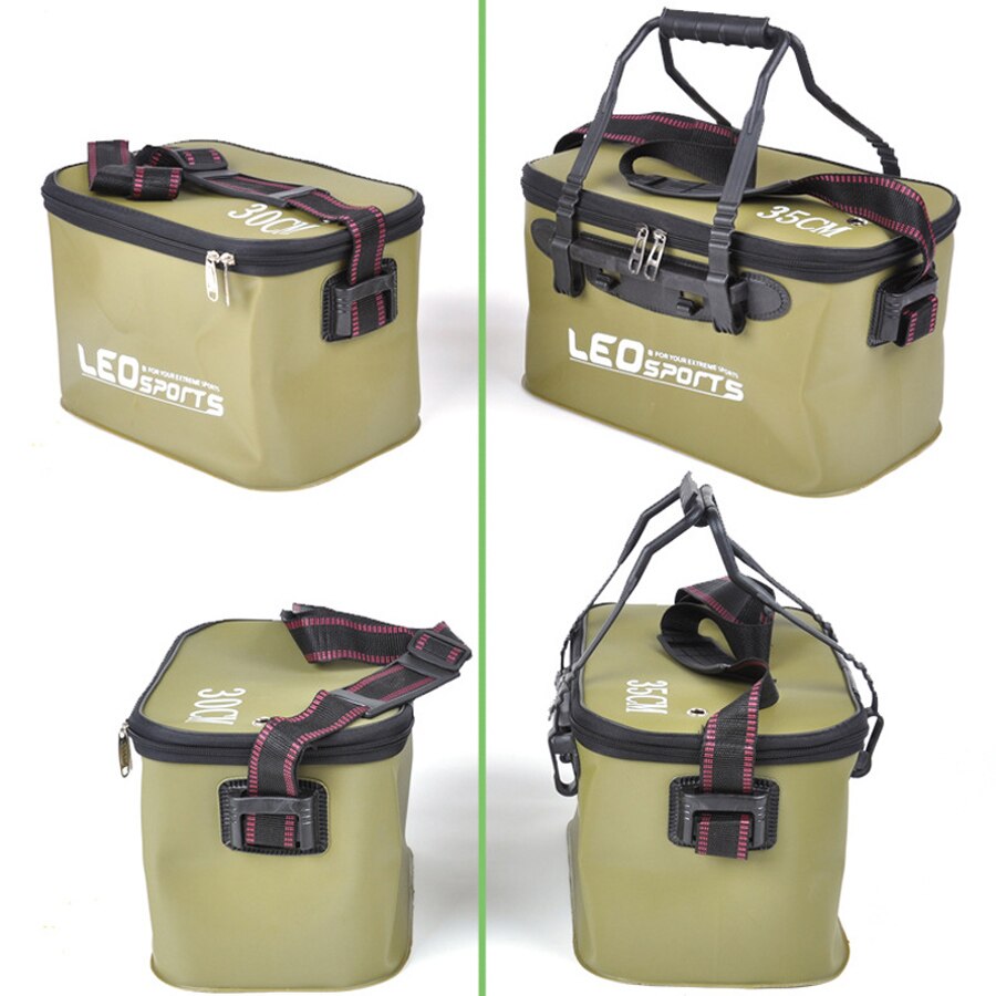 Portable Folding Large Fly fish Bucket EVA material Storage Case Outdoor Fishing Water Tank Tackle Box For Live Fish Accessories