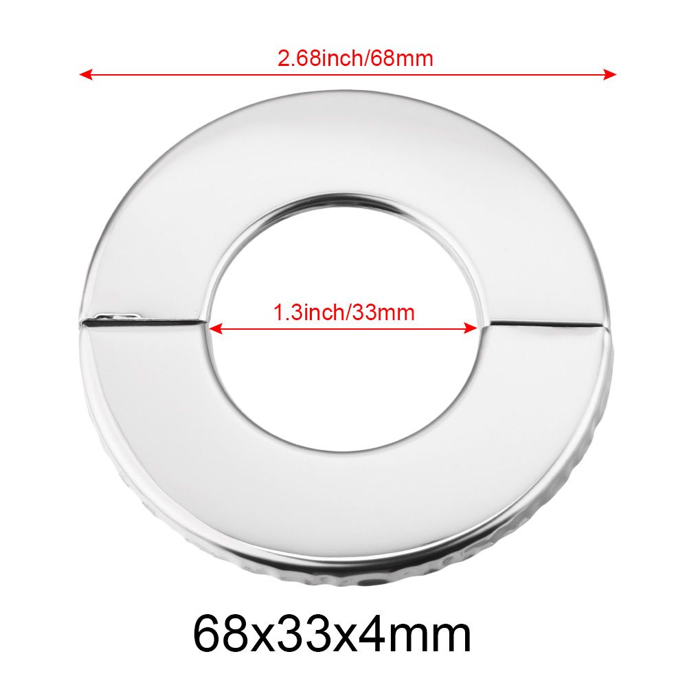 Edelstahl Wasserhahn Dekorative Abdeckung Selbst-Klebstoff Rohr Zauberstab Abdeckungen Zauberstab Flansch Flansch Abdeckung Dusche Küche Wasserhahn Zubehör: 68x33x4mm