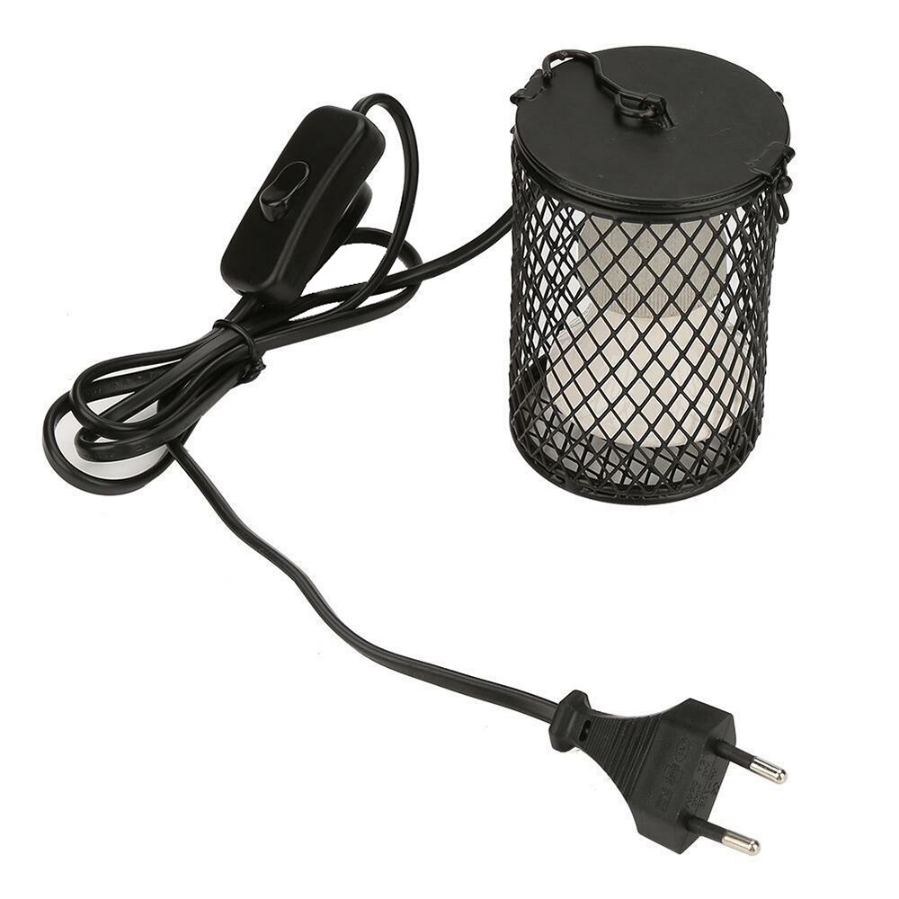 Kæledyr varmelampe infrarød keramisk lys med sikkerhedsbur emitter varme lampe dæksel til kæledyr forsyninger kyllinger krybdyr lampeskærm