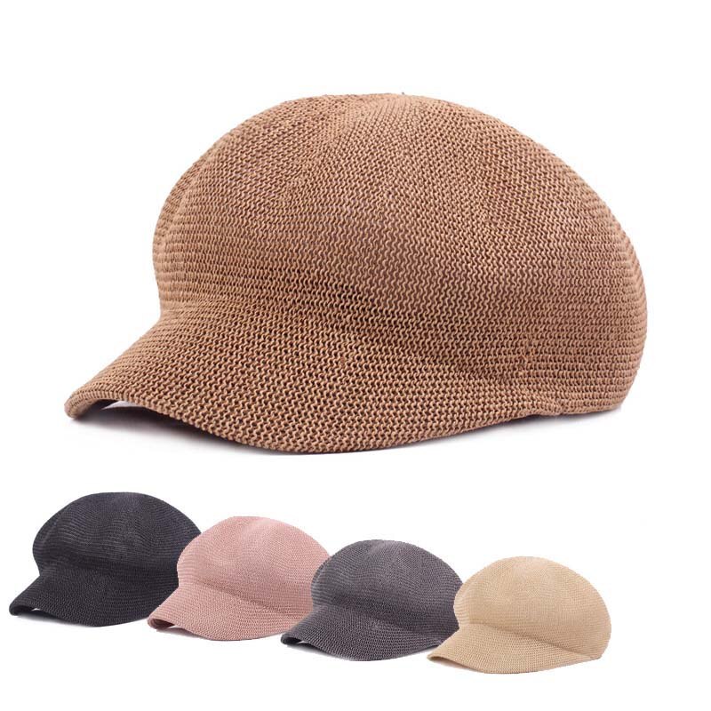 Automne hiver gavroche casquettes hommes femmes Tweed octogonal chapeau maille casquette béret chapeau respirant détective chapeaux rétro casquettes plates