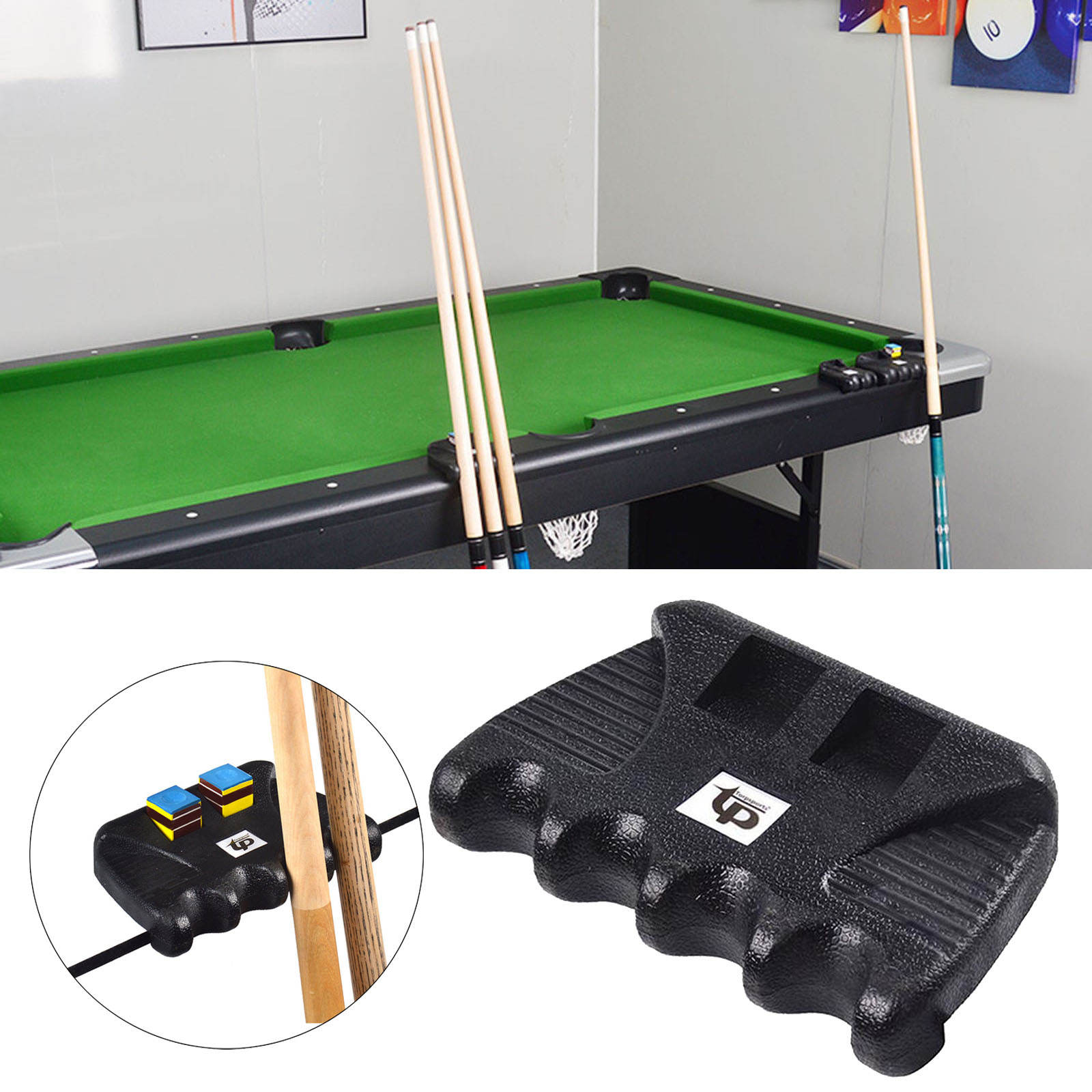 Portable Pool/Billiards Cue Stick Holder/Rack/Rest Snooker - 2-4 Place