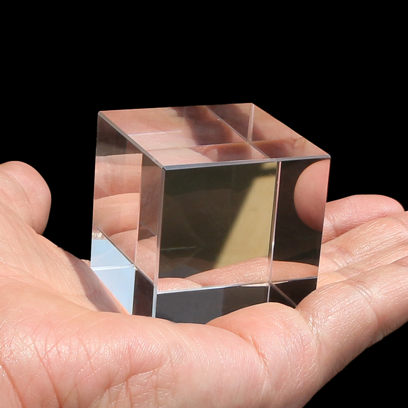 Kube prisme  k9 optisk glass 4 x 4 x 4cm heksahedron prisme for fotografi dekorasjoner vitenskapelig eksperimentelt instrument