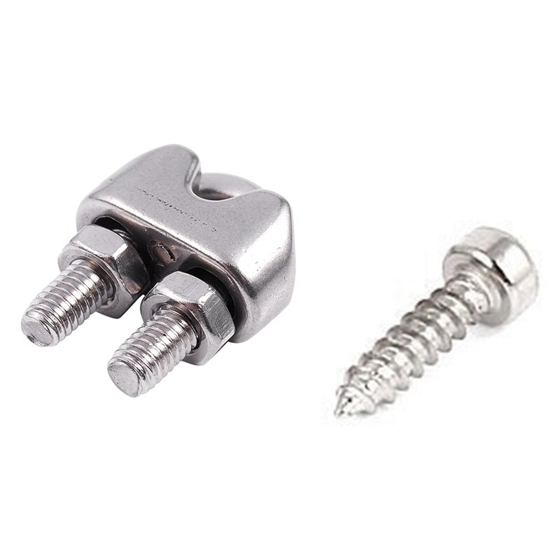 100 Pcs Hexagon Socket Cap Head Self Tapping Screws Fasteners M2X8mm & 4 Pcs Cable Clip for Ropes 0.3cm m Wire
