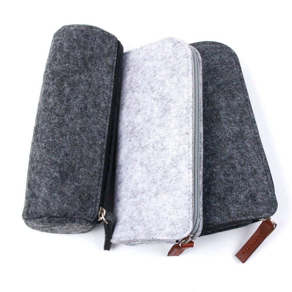 Felt pencil bag fabric pencil case pencil box School Office Supplies Stationery Pouch Purse Storage Cute Makeup Bags Pencil Box