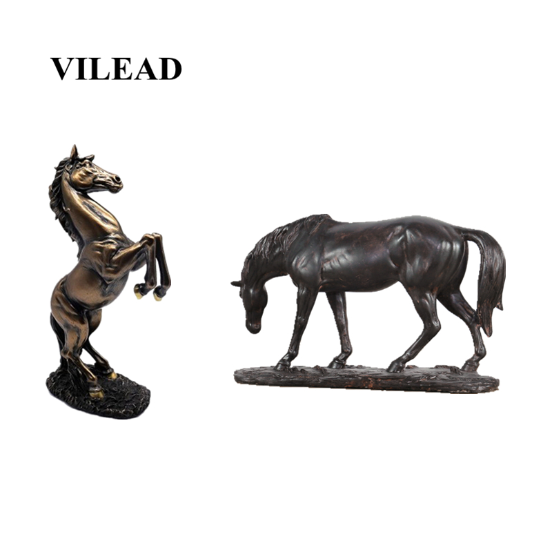 Vilead 17Cm 31.5Cm Hars Paard Standbeeld Europa Paard Om Succesvolle Geluk Beeldjes Creatieve Dier Ornament Decoratie Hogar Craft