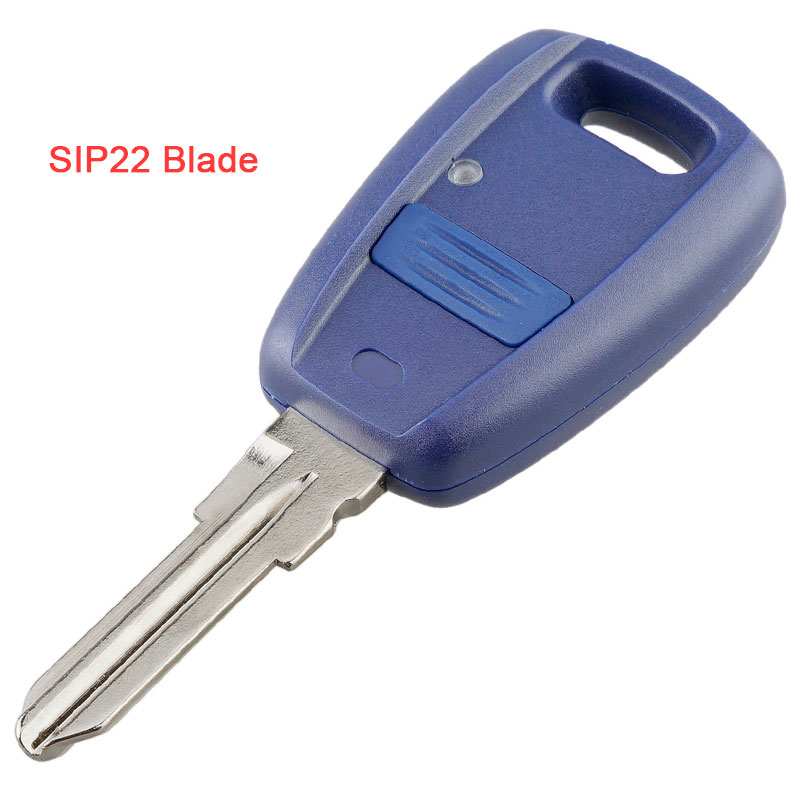 Étui bleu Durable pour clé de voiture, 1 pièce, 1 bouton, coque de remplacement pour télécommande avec lame GT15R, adapté à Fiat Punto Doblo Bravo: SIP22 Blade