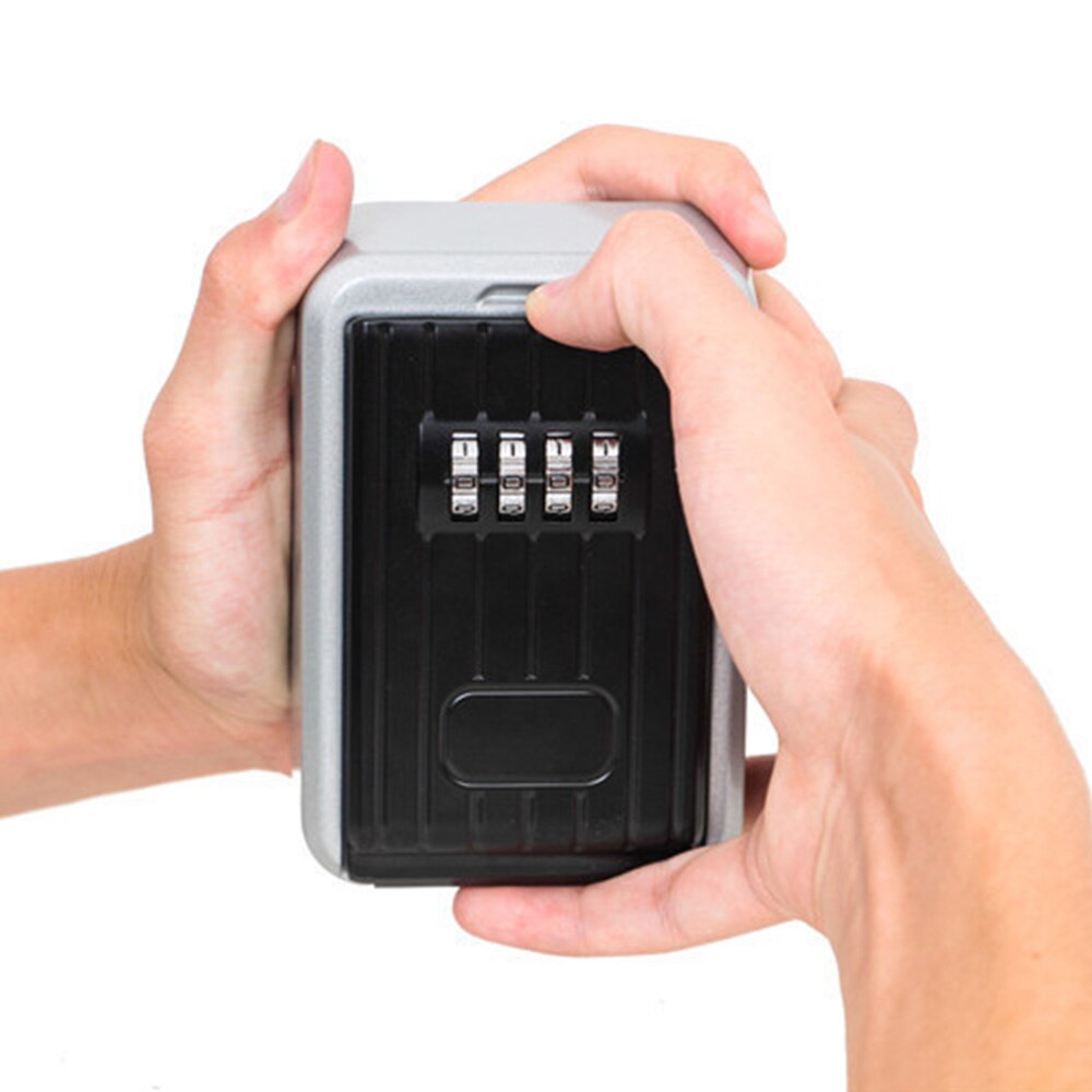 External Key Box Wall Mount Combination Lock Box Key Hidden Lock Box Security Key Lock Box 4 Digit Lock Box Suitable for Family
