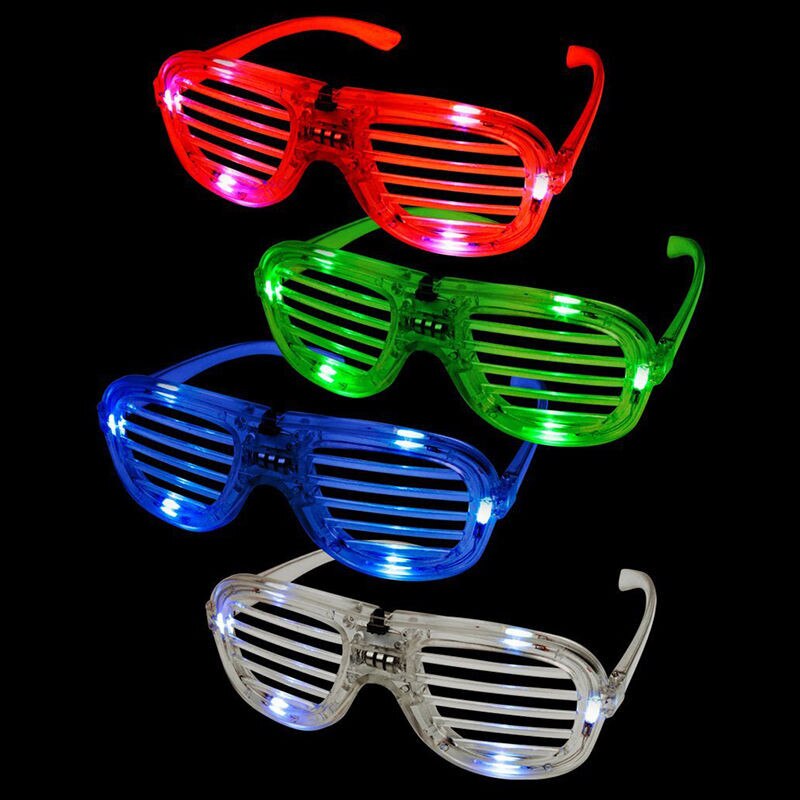 TOYZHIJIA 1PC Glow party bril mode light up flash LED bril gloeiende klassieke speelgoed decoratieve party masker