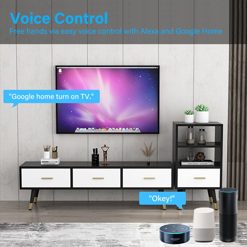 Smart Afstandsbediening Tv Airconditioner Wifi-Ir Infrarood Voice App Controle Universele Controller Met Tuya/Smart leven App