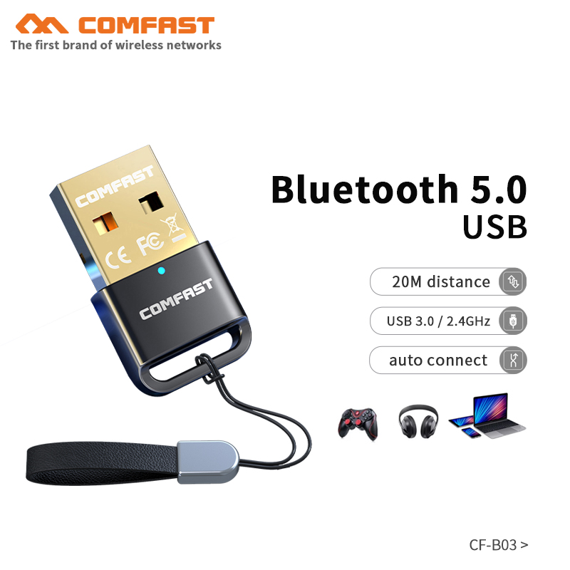 Gratis Driver BT5.0 Usb Bluetooth Dongle Adapter Voor Pc Speaker Draadloze Muis Audio Bluetooth Ontvanger Zender Mini Adapter: CF-B03