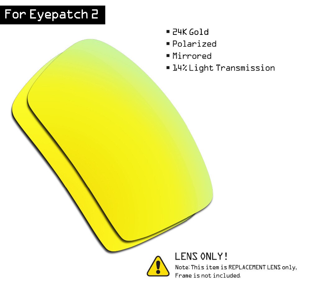 SmartVLT Gepolariseerde Zonnebril Vervanging Lenzen voor Oakley Eyepatch 2-24 K Gold