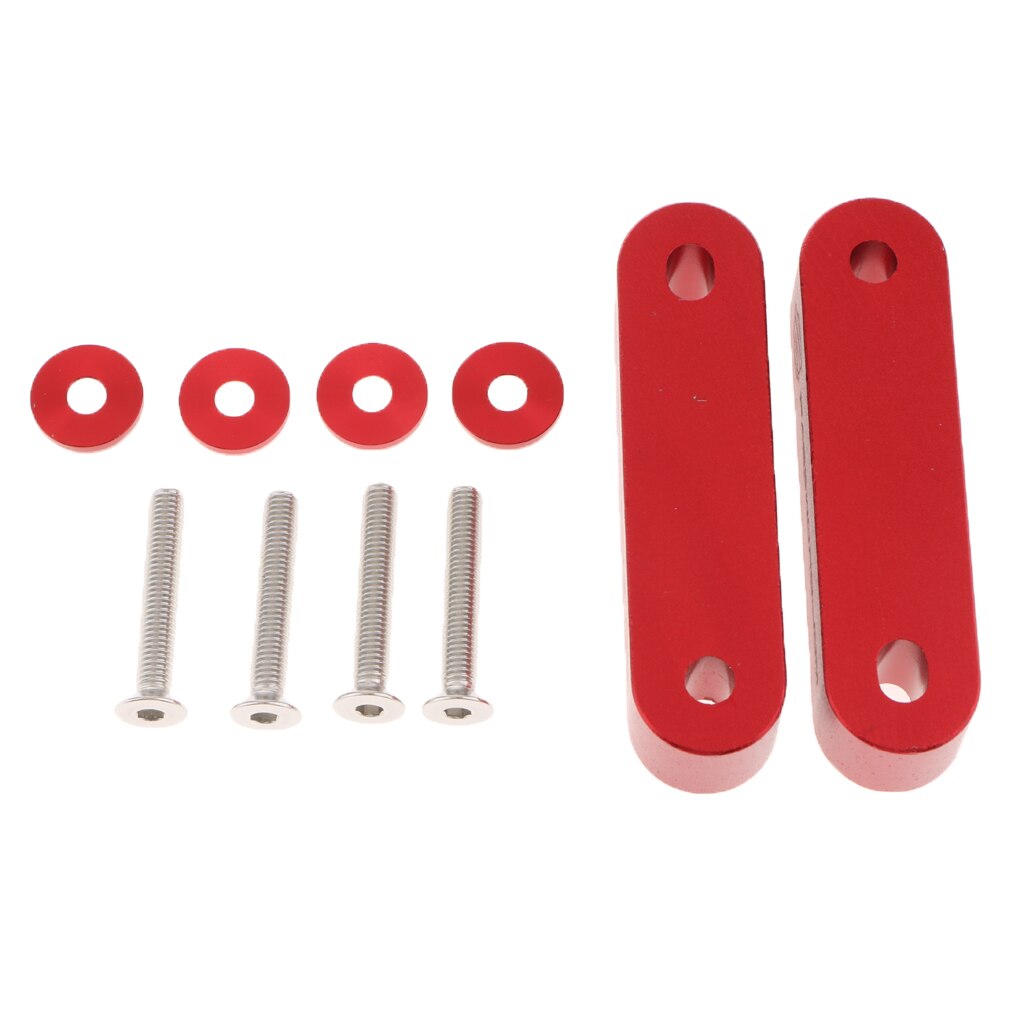 Kit de jeu de Risers d'espacement de capot en alliage d'aluminium pratique universel: Red